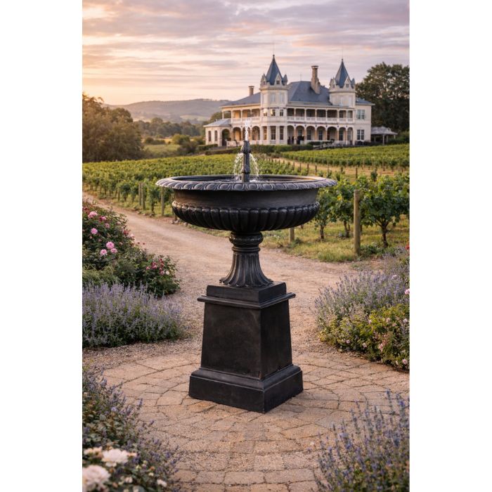 Toulouse Cast Iron Fountain in the vineyard