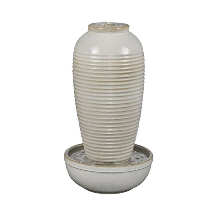 Unda Urn Bubbling Water Feature with whitebackground