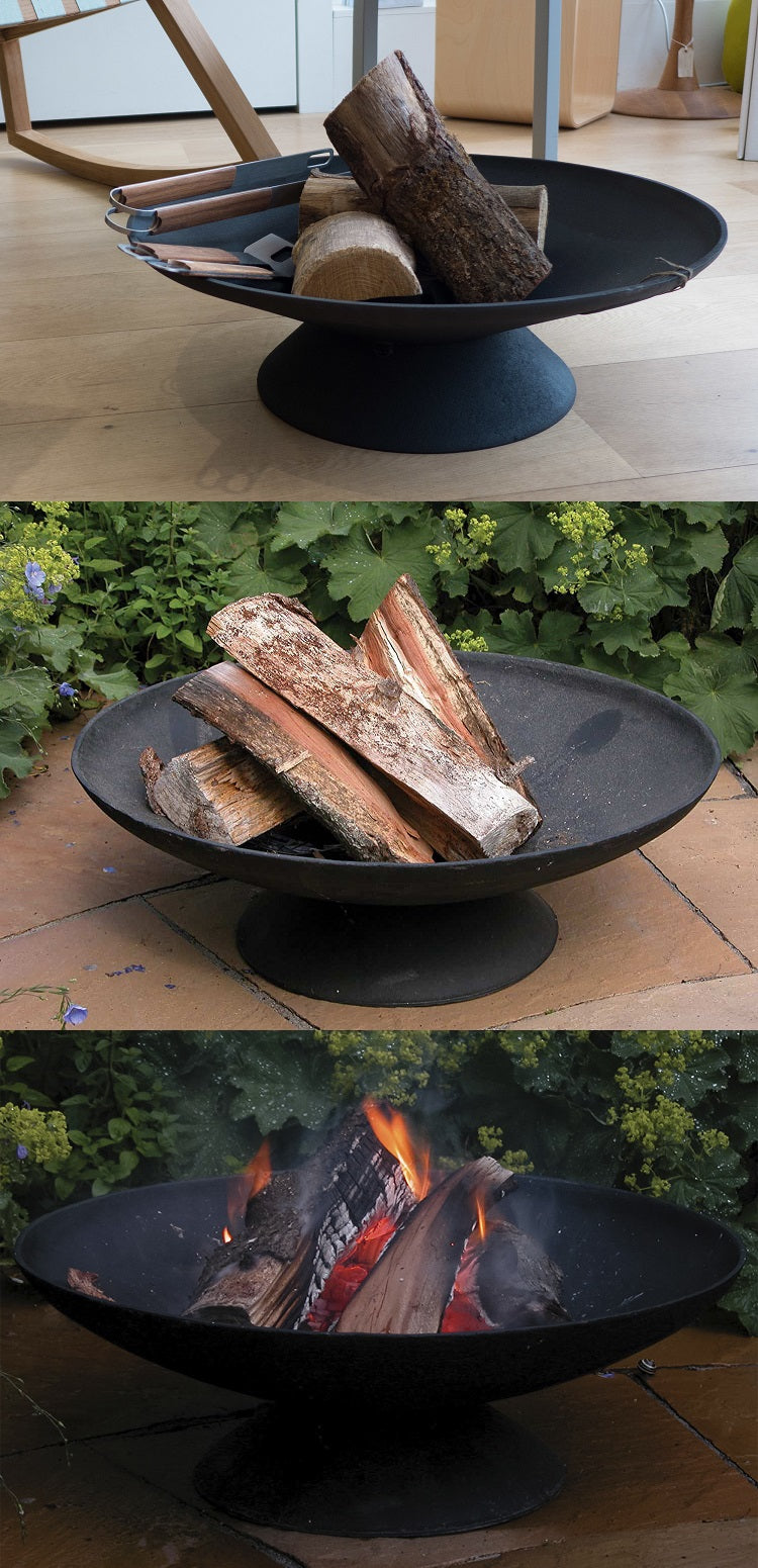 Black Cast Iron 78cm Fire Pit Bowl