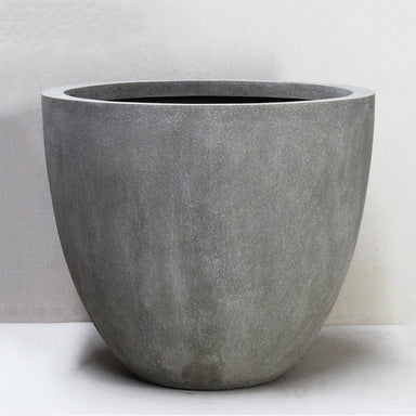 Wide Lip Egg Pot in natural cement color
