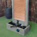 Zig Zag Copper Wall Water Feature Right angle view