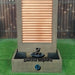Zig Zag Copper Wall Water Feature ftont view