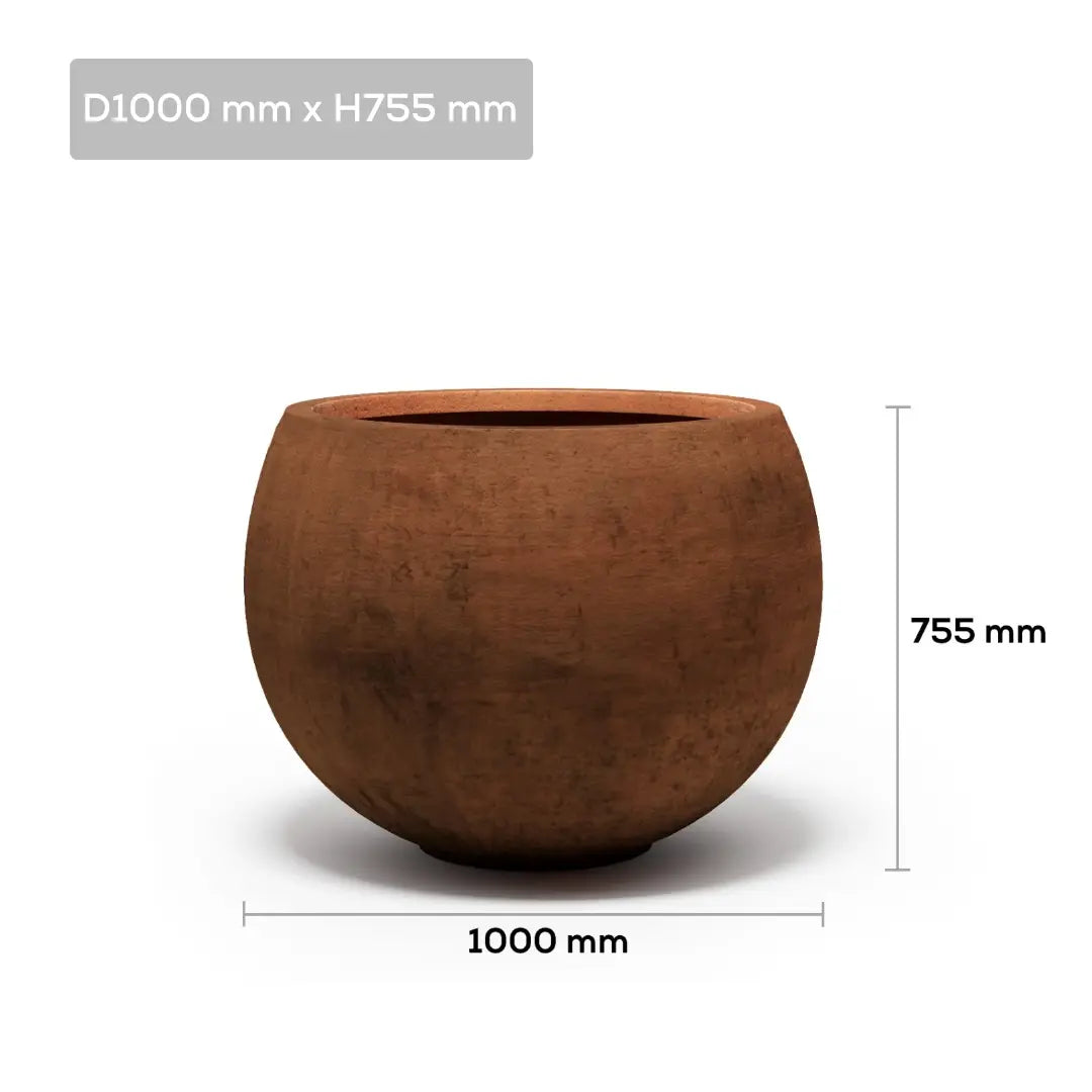another measurement of Corten Steel Botanic Bulbs Tree Planter