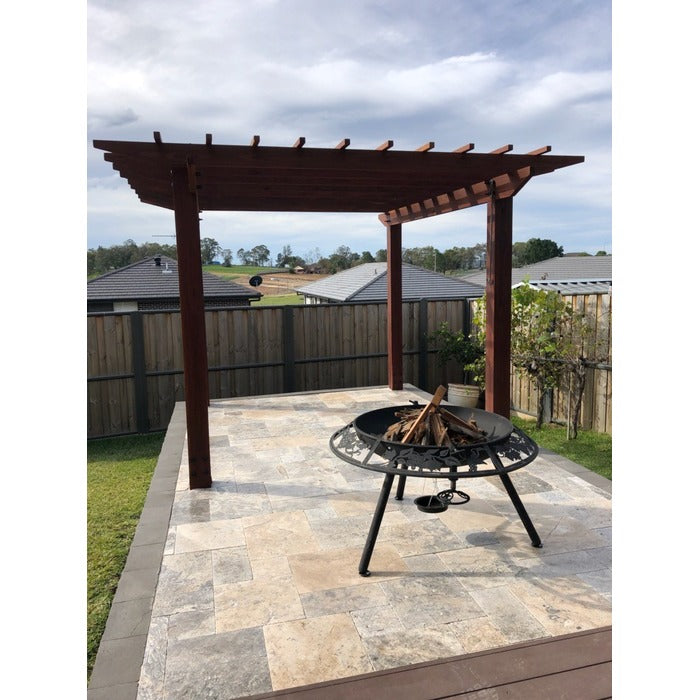 artfirepit sits near pagola