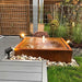 beautiful water feature setup with light