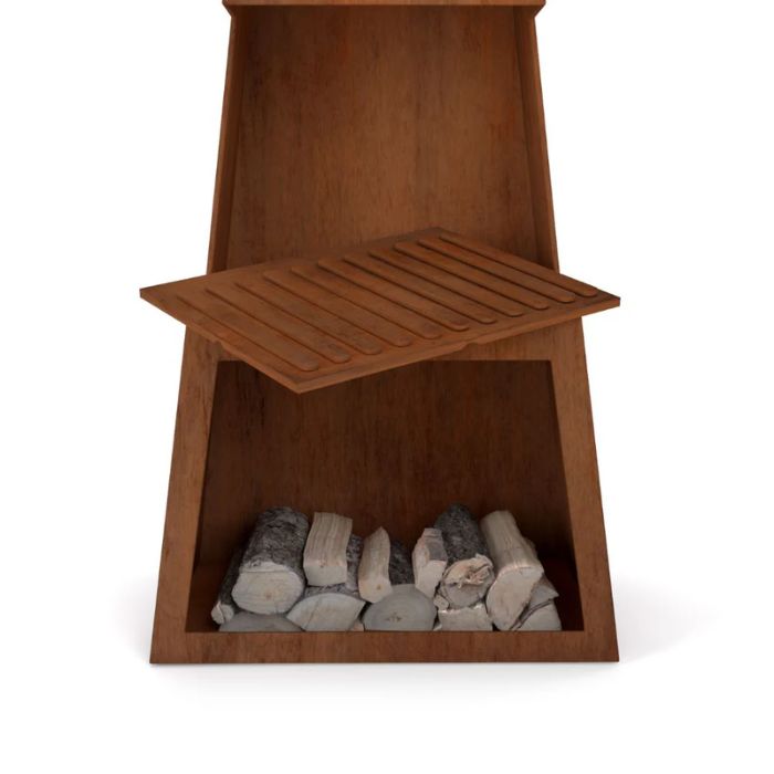 bottom part of Corten Steel Fire Pit – The Bastion
