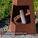 bottom view of Corten Steel Fire Pit – The Obelisk
