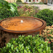 bubbling water from the fountain