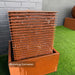 close view of Corten Steel Davy Water Feature Fountain