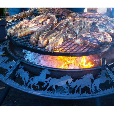 cooking bbq on the plate