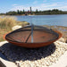 fire pit and beautiful river background