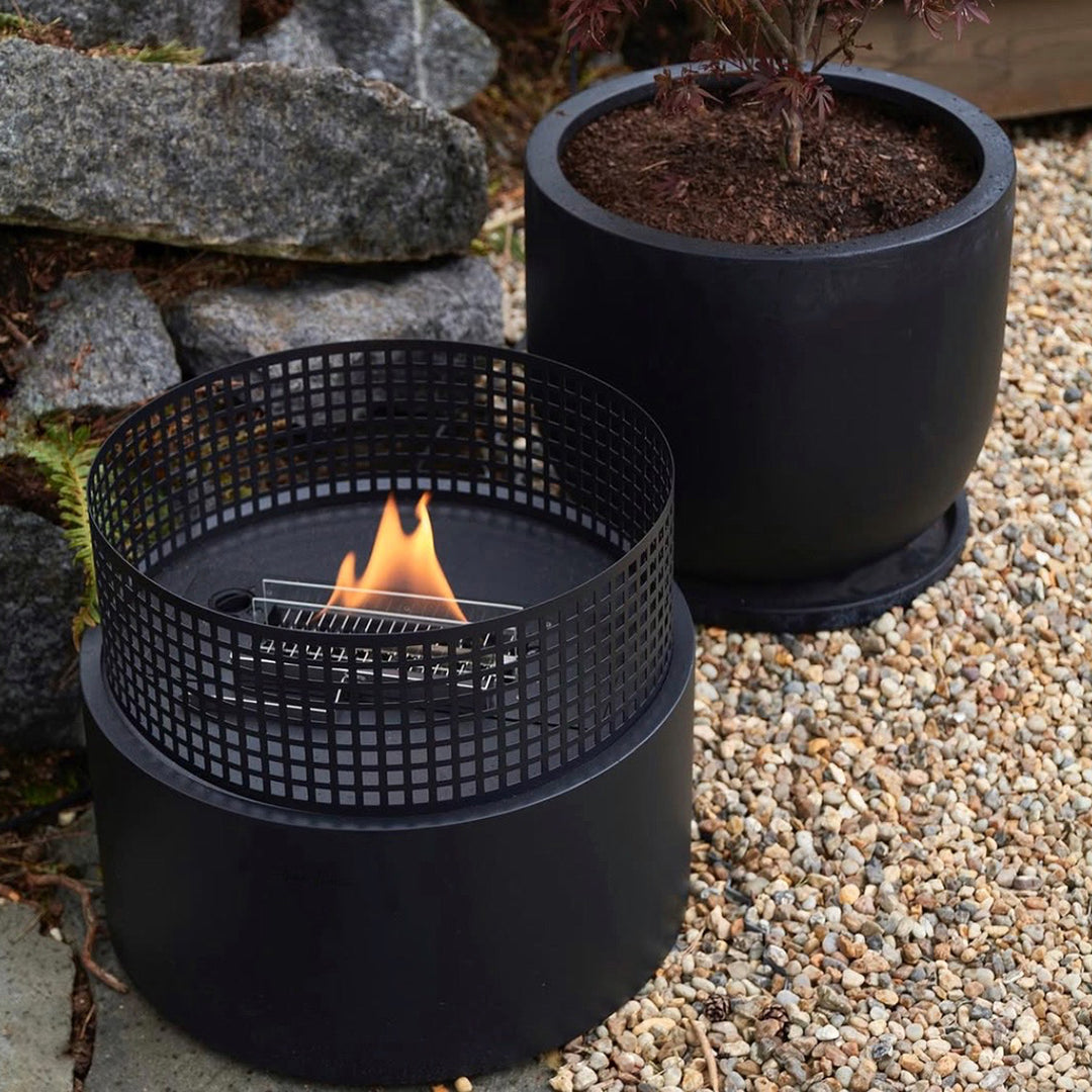 fire flame and plant pot