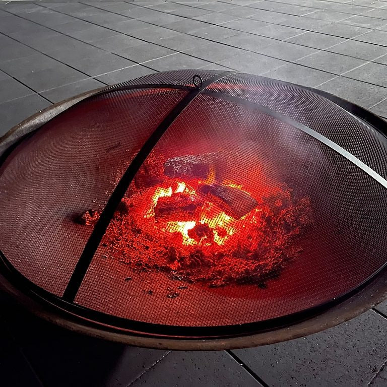 fire in the fire pit