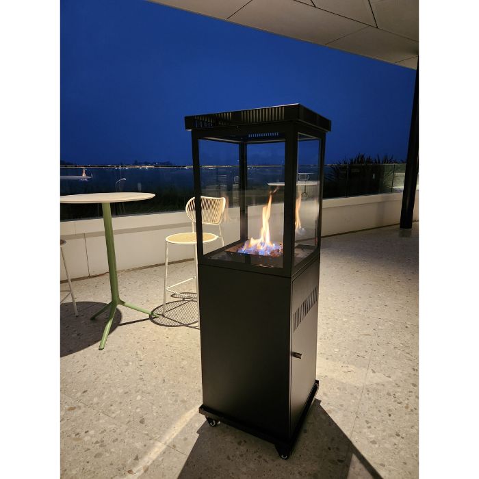 fire pit at apartment balcony
