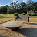 fire pit at the backyard