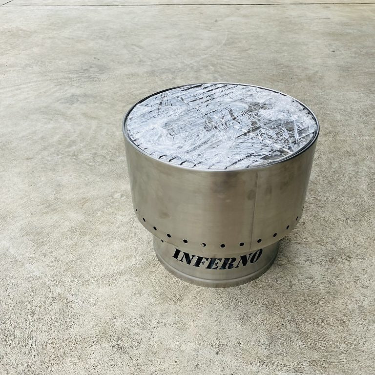 fire pit sits on the ground