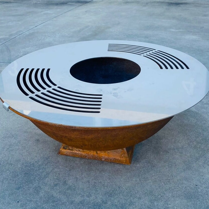 fire pit with hotplate