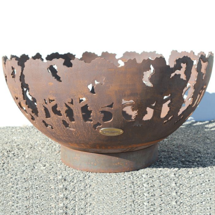 front view of Bushland Fire Pit Bowl