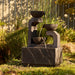 front view of fen cascade trio fountain