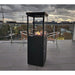 gas fire heater at office balcony