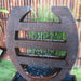 harp balinese style fountain rust with plant