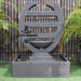 harp balinese style fountain with plants