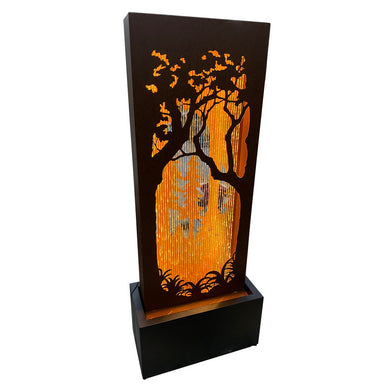illuminating water feature