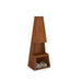 left angle view of Corten Steel Fire Pit – The Bastion