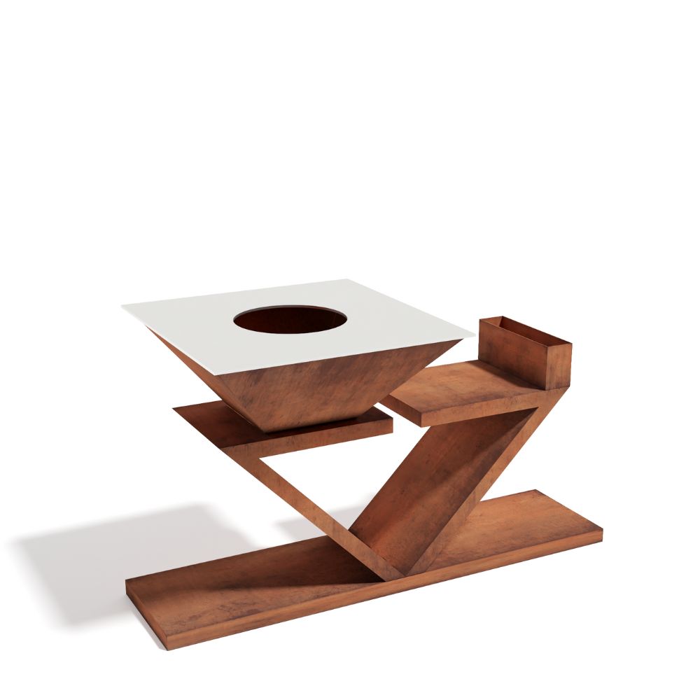 main FireForge V-Frame Corten Steel BBQ Station image