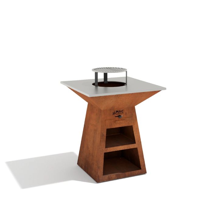 left view of Corten Steel BBQ – The Ironworks