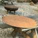 metal lid on the fire pit