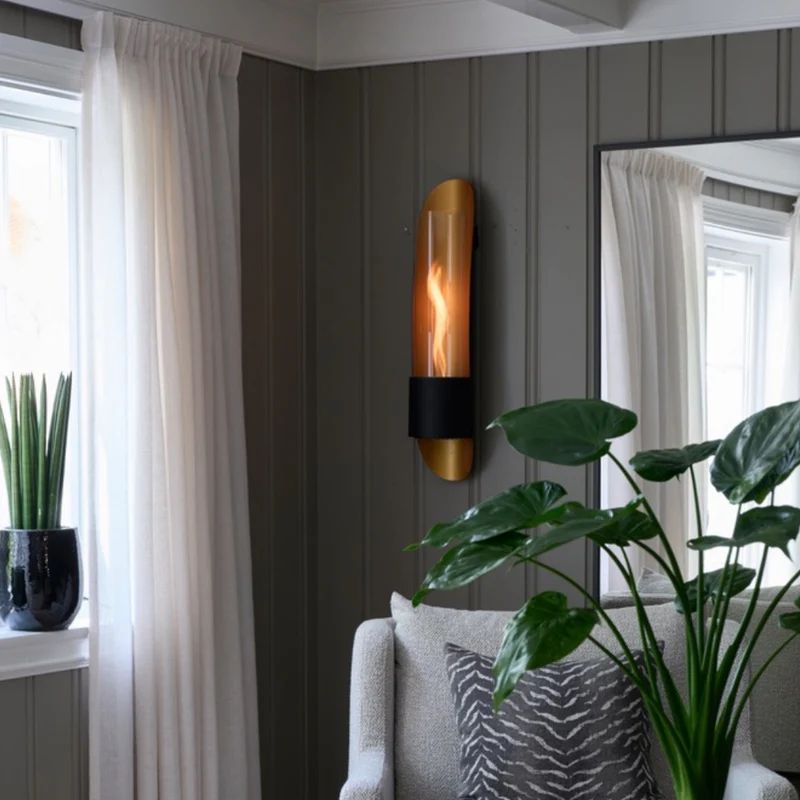 modern looking cycloflame wall fireplace