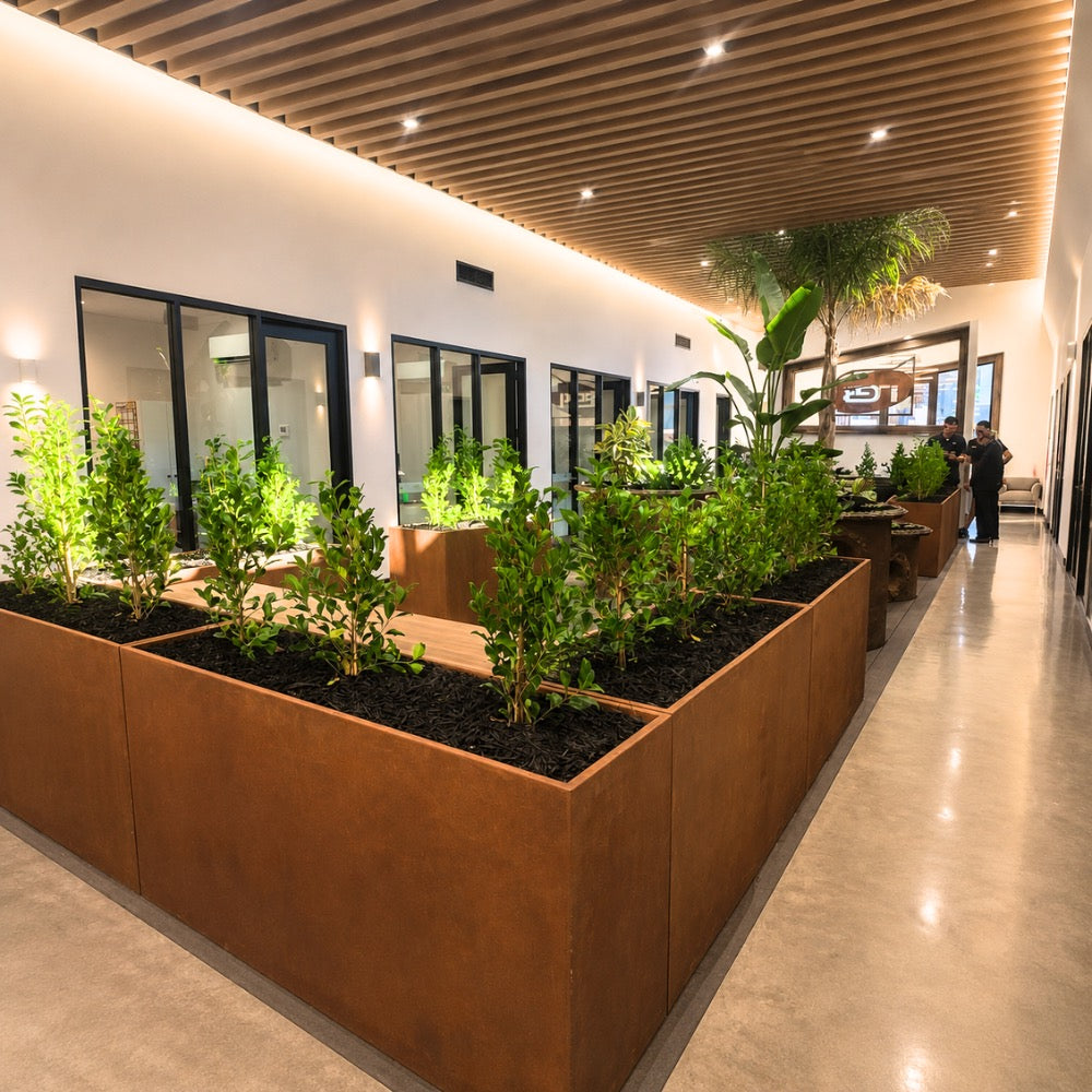 multiple Corten Steel Sentinel Garden Planter Pot Range