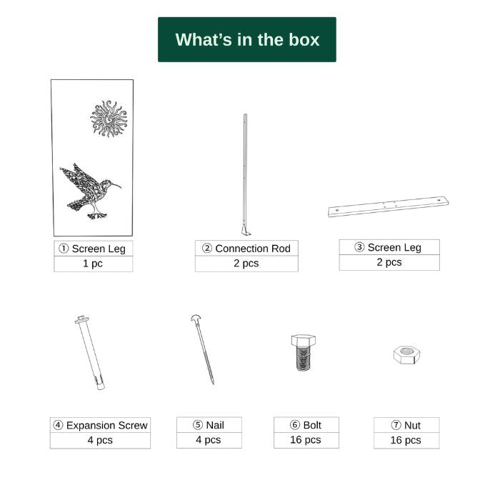 parts for Corten Steel Garden Screen – The Sunbird