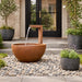 patio spout pond at luxury home