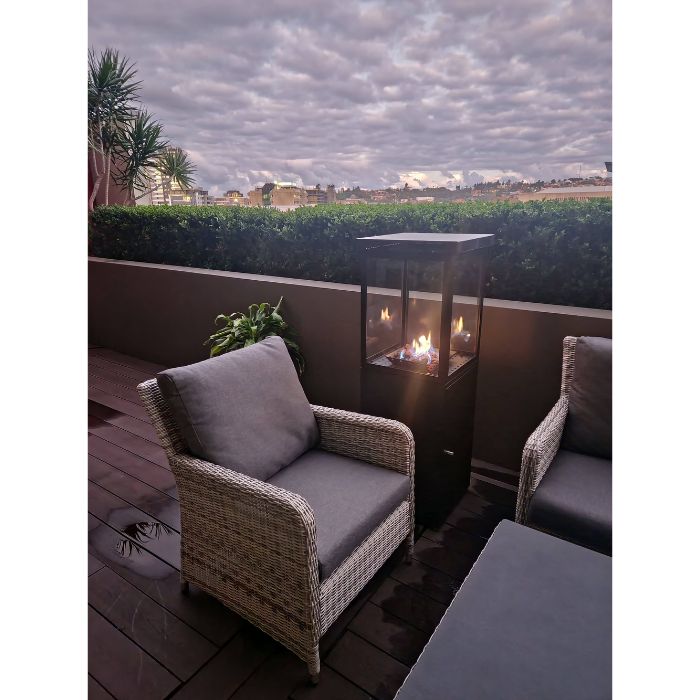 relaxing with gas fire pitjpg