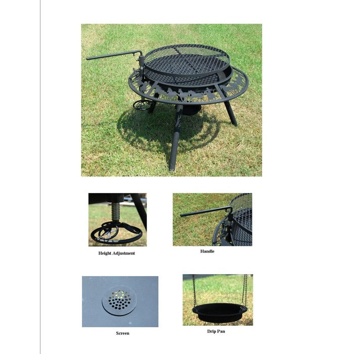 showing the fire pit parts
