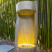 side view of Glimmer Falls Fountain
