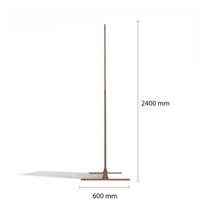 side view size of Corten Steel Garden Screen – The Wildcat