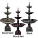 three colours of Lisbone Cast iron 3 tier fountain