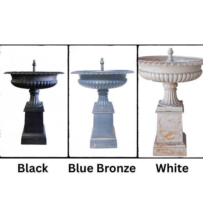 three colours of Toulouse Cast Iron Fountain