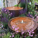 two Rustic Corten Steel Round Water Feature in the garden