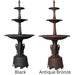 two colours of Heron Cast Iron 3 Tier Fountain