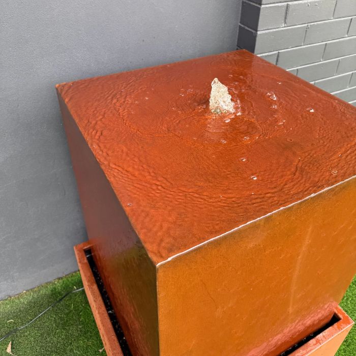 upper left angle view of Corten Steel Infinity Bubbling