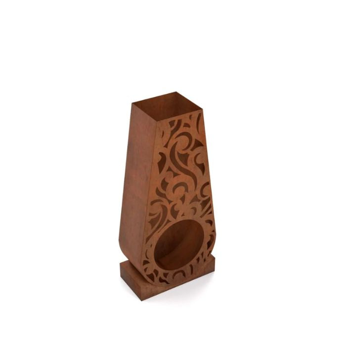 upper view of Corten Steel Fire Pit – The Luminary
