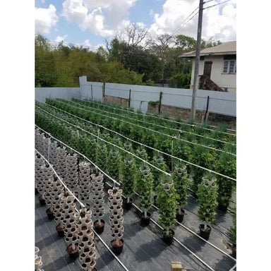 upper view of farm with Smart Farming Vertical Tower