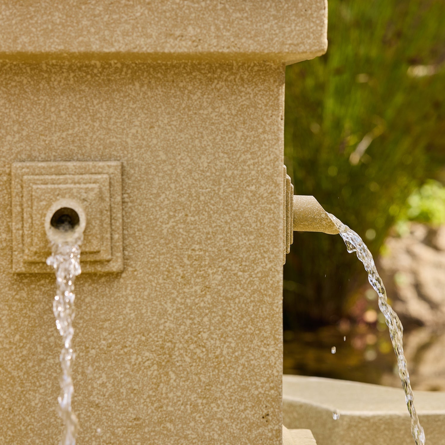 water comes out from the spout