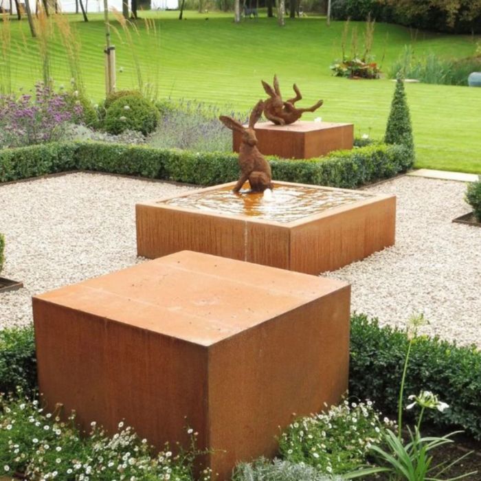 water feature in the backyard