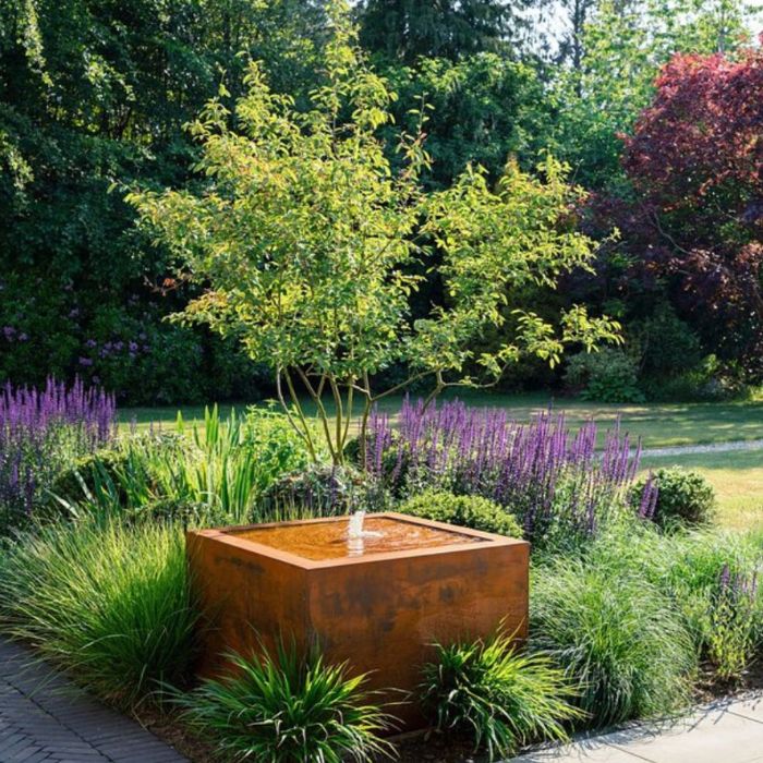 water feature in the garden