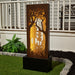 water feature sits on the frontyard